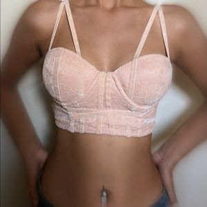 Make me blush pink crop top
